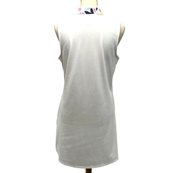 Tommy Bahama Golf White Quarter Zip Printed Stand Collar Casual Dress Large - Picture 6 of 10